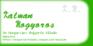 kalman mogyoros business card