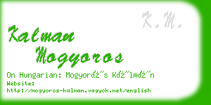 kalman mogyoros business card